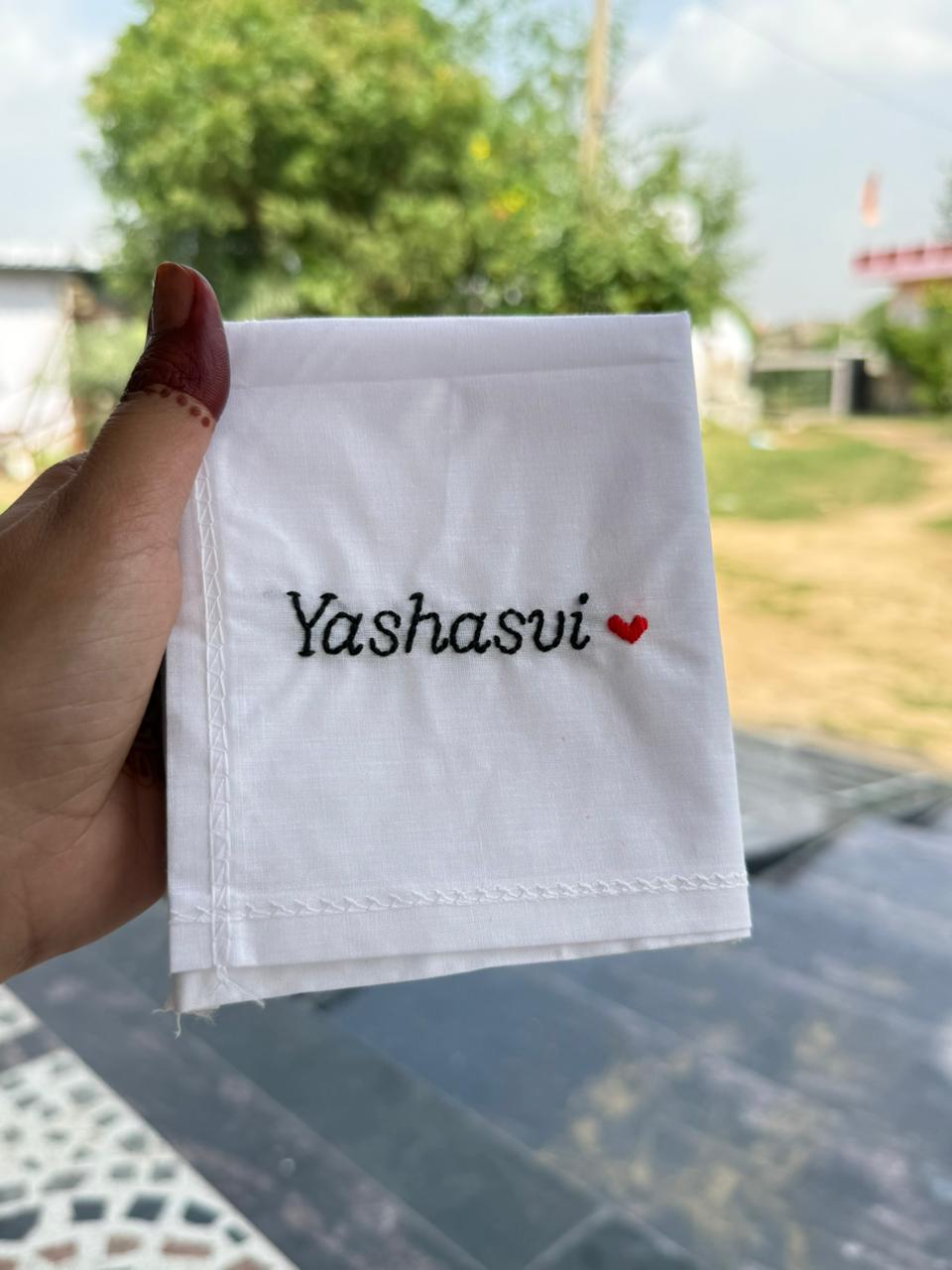 Customise Name Embroidery Handkerchief