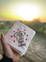 Dudu Bubu Embroidery Handkerchief – Cute Couple Gift