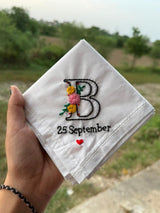 Single Initial Embroidery Handkerchief