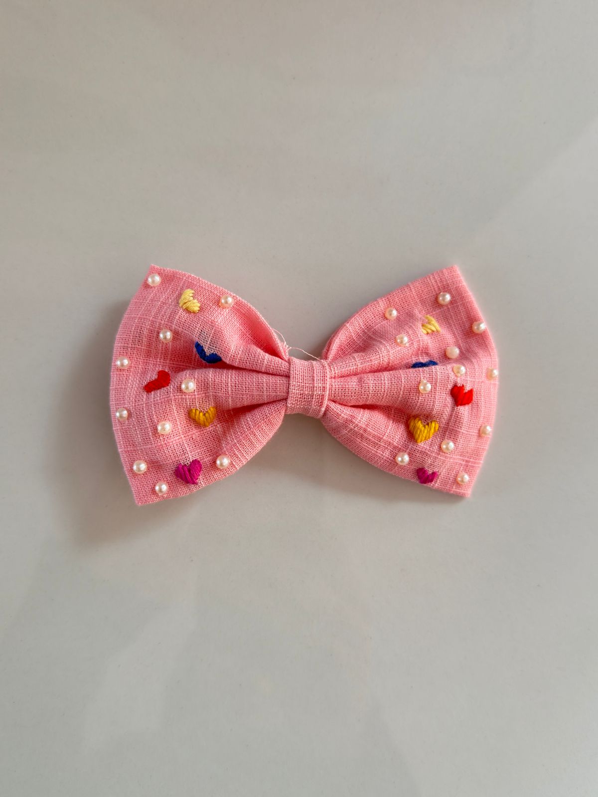 Pink Small bow clips