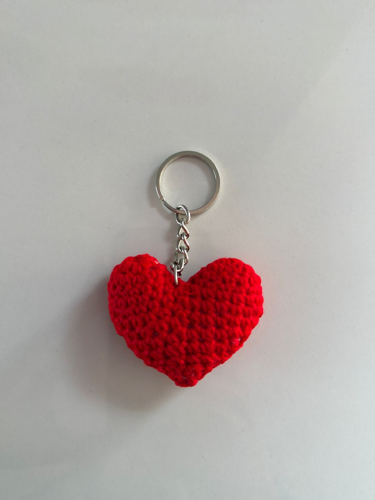 ❤️ Puffy Heart Wool Keychain
