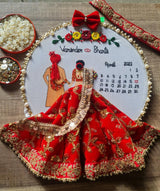 💍 Customised Wedding Embroidery Hoop – Handmade