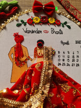 💍 Customised Wedding Embroidery Hoop – Handmade