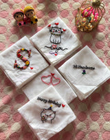 🎂 Birthday Embroidery Handkerchief – Gift Collection