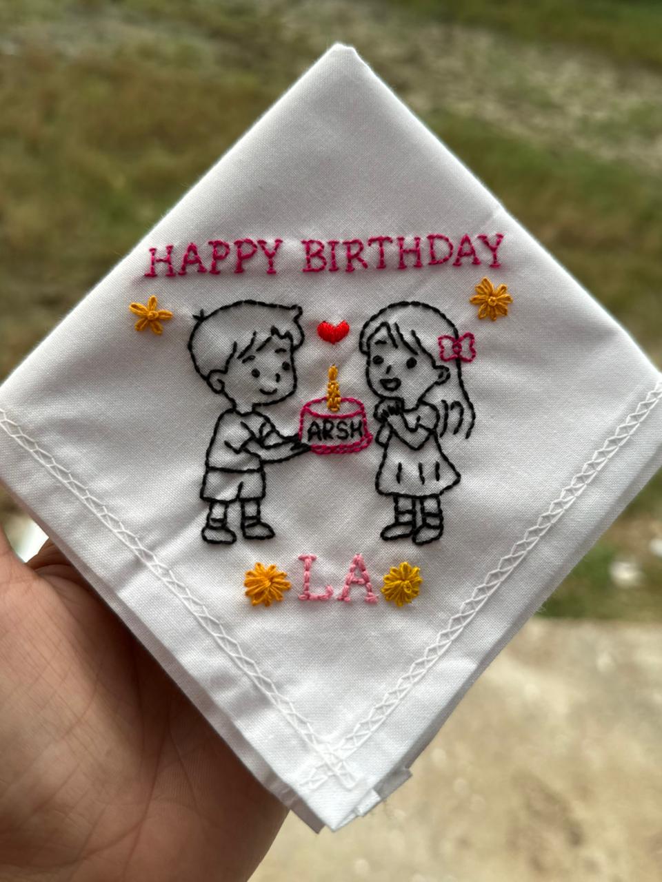 ❤️ Dil Se Dil Tak – Birthday Special Handkerchief