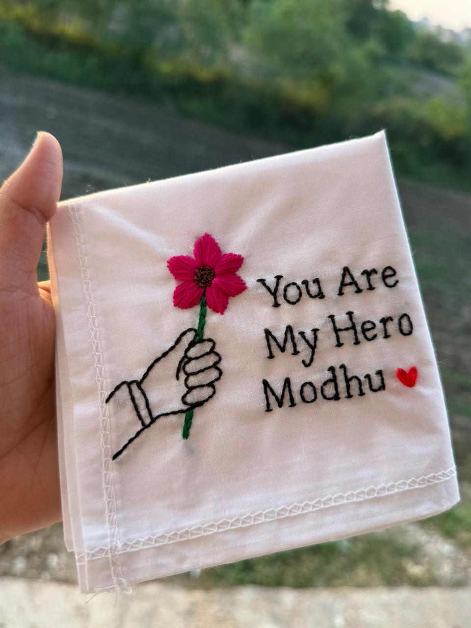 🌷 Love Means Flower – I Love You Handkerchief