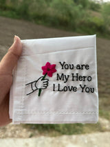 🌷 Love Means Flower – I Love You Handkerchief
