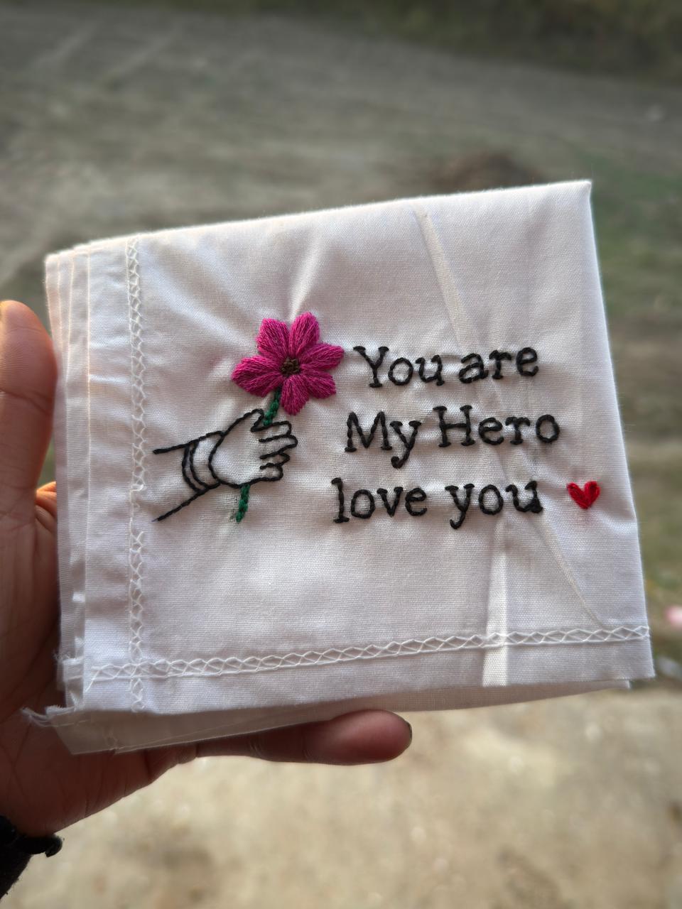 🌷 Love Means Flower – I Love You Handkerchief