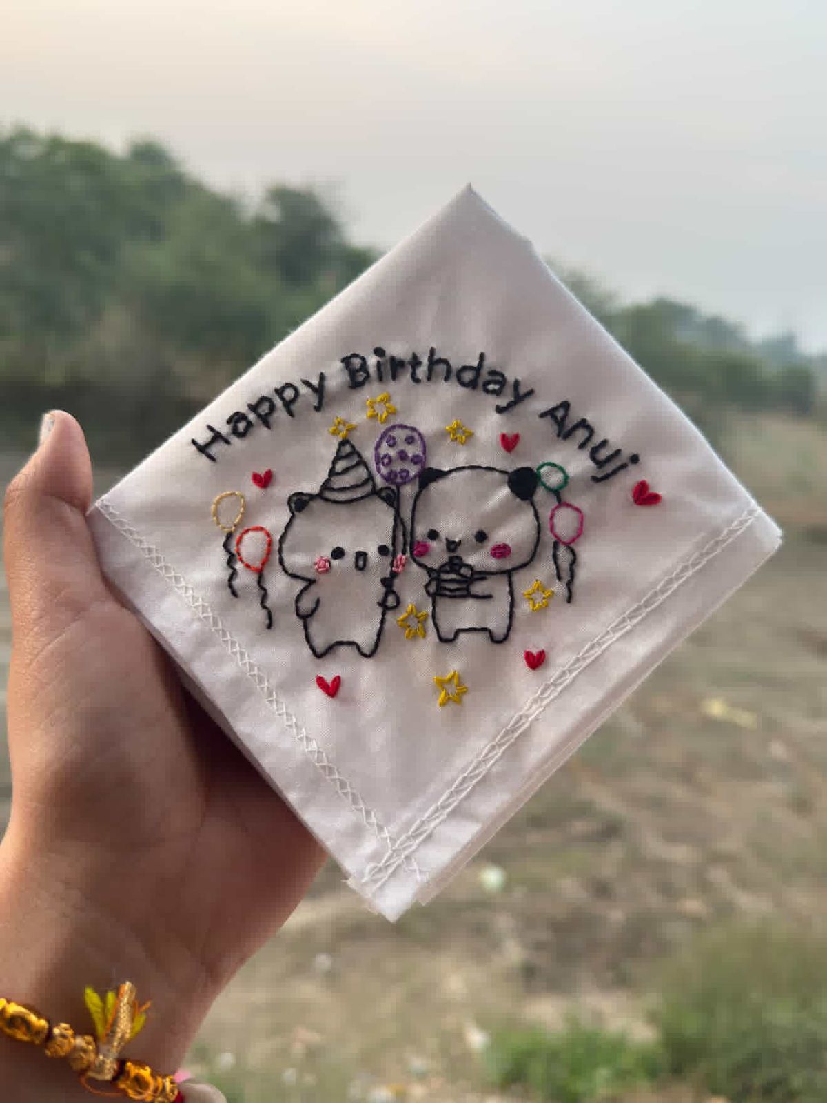 🎉 Dudu Bubu Birthday Celebration Handkerchief
