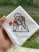 Couple Hug – Cute Cartoon Handkerchief