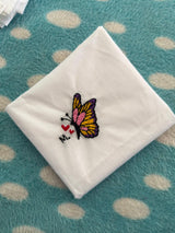🦋 Butterfly with Name – Embroidered Handkerchief