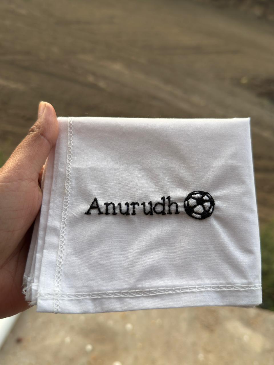😊 Name with Emoji – Embroidered Handkerchief
