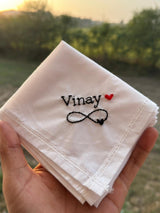 ♾️ Name with Infinity – Embroidered Handkerchief