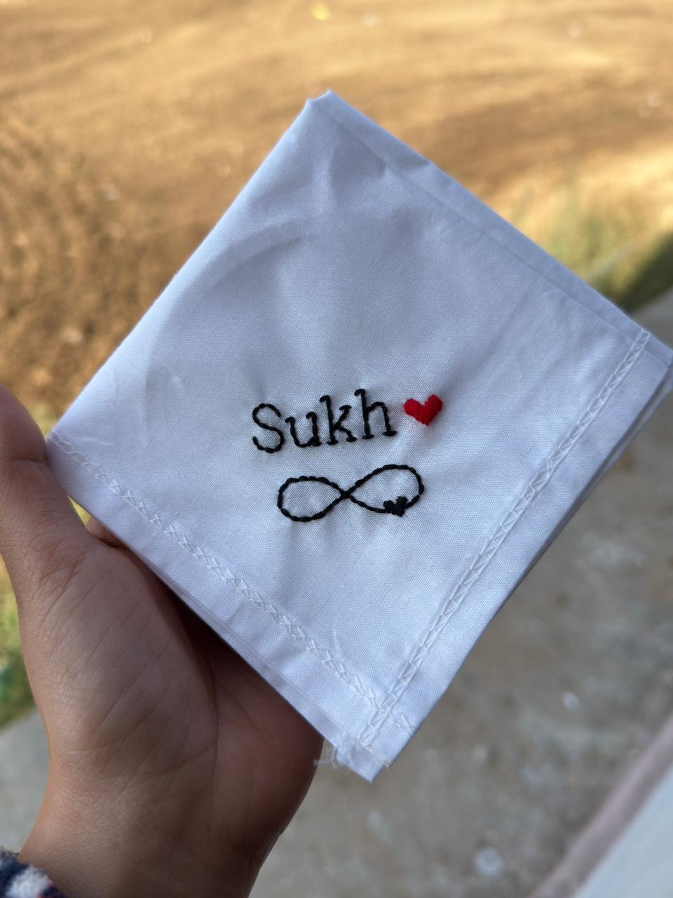 ♾️ Name with Infinity – Embroidered Handkerchief