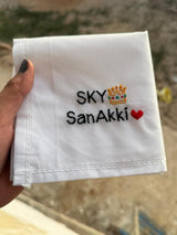 😍 Name with Custom Emoji – Embroidered Handkerchief
