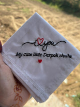 ❤️ Name with “I Love You” – Embroidered Handkerchief