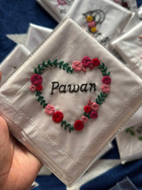 🎀 3-Piece Name & Initial Embroidered Handkerchief Set