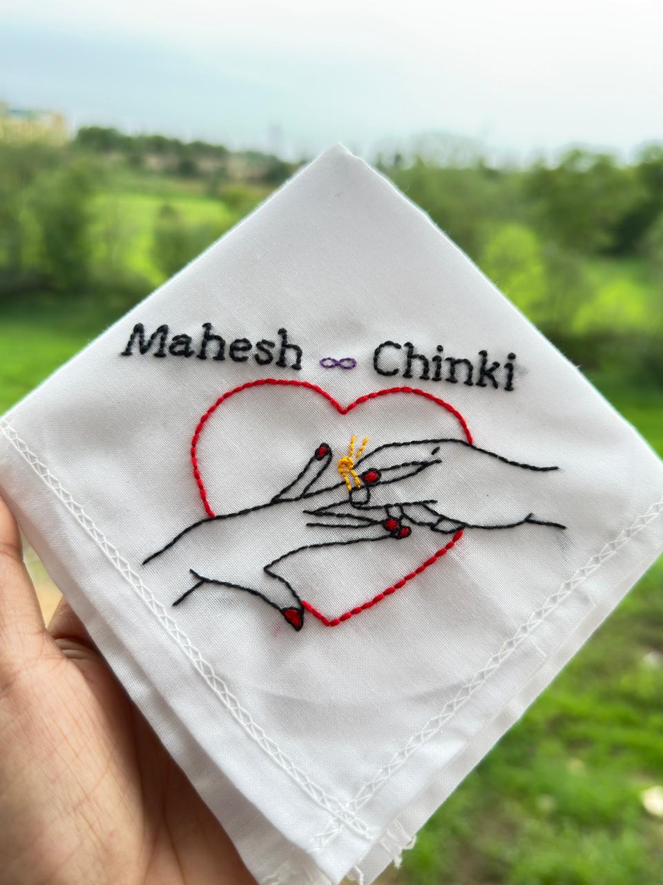 💍❤️ Engagement Ceremony Handkerchief – Heart Edition