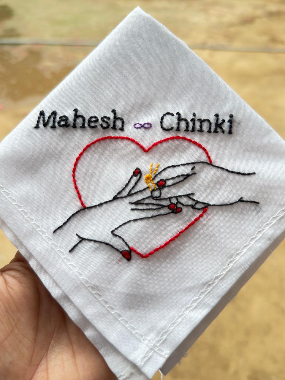 💍❤️ Engagement Ceremony Handkerchief – Heart Edition