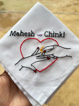 💍❤️ Engagement Ceremony Handkerchief – Heart Edition